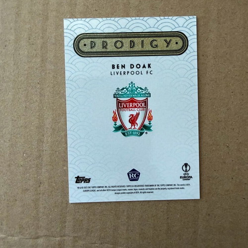 Topps Deco Rookie Ben Doak /49 autograph Liverpool like new
