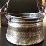 Small antique cauldron used from copper, bronze and iron 1900