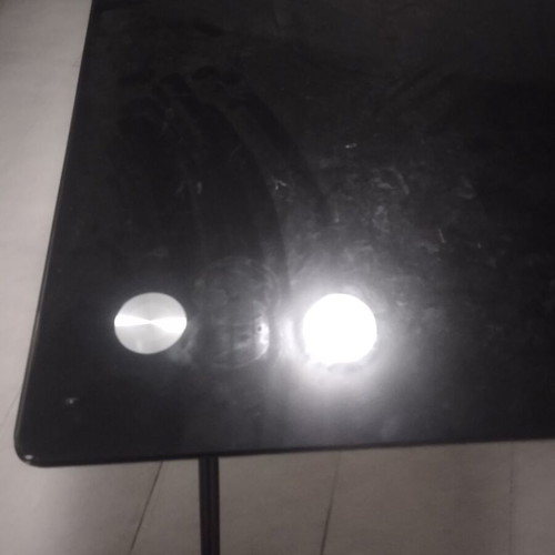 Glass desk used 60x120 cm, metal and glass