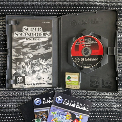 Super Smash Bros Melee Nintendo GameCube used with Animal Crossing memory card