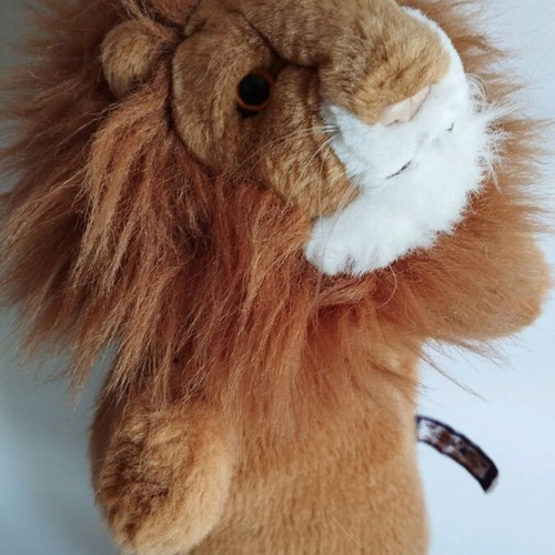Lion hand puppet for puppet theater used 35 cm