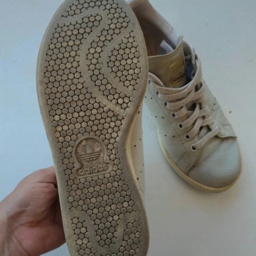Adidas Stan Smith women's leather shoes used, beige-pink, size 39