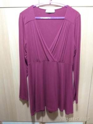 Celestino wrap bodysuit with pleats in Bordeaux new