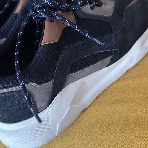Massimo Dutti men's sneakers like new, real suede, blue and brown