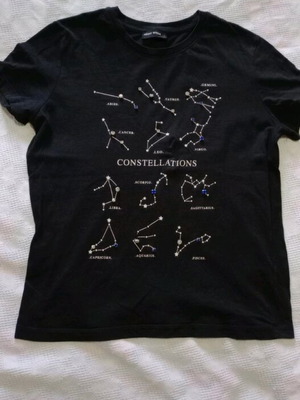 Black Tally Weijl blouse with rhinestones, size S, like new