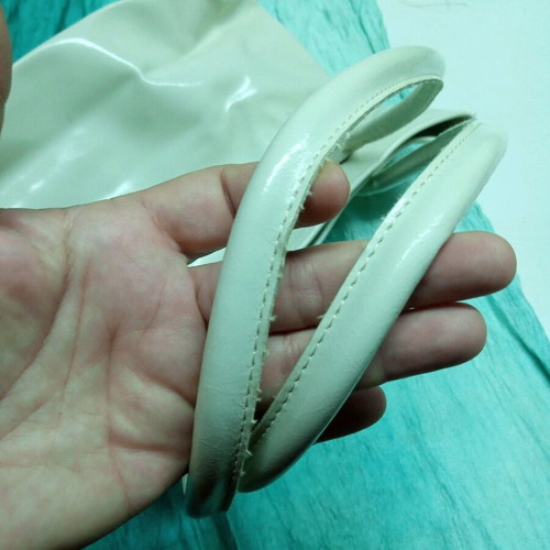 Kouros PVC white shoulder bag like new with long straps