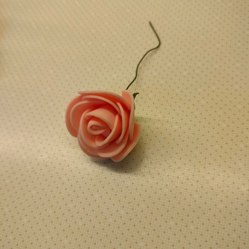 Decorative pink rose with wire new