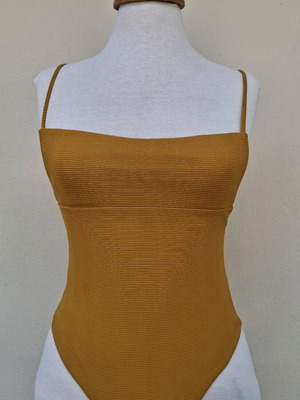 One-piece swimsuit, yellow, size S
