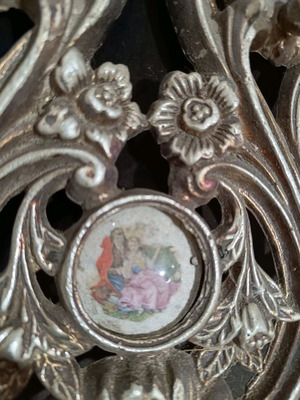 Bronze hanger with porcelain vintage used
