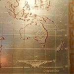  Σπάνιος Ασημένιος ''Χάρτης Των Μεγάλων Γεωγραφικών Ανακαλύψεων''