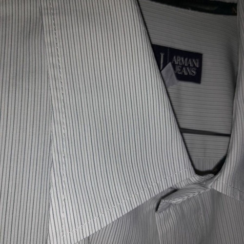 Armani Jeans shirt used, thin striped, size XL