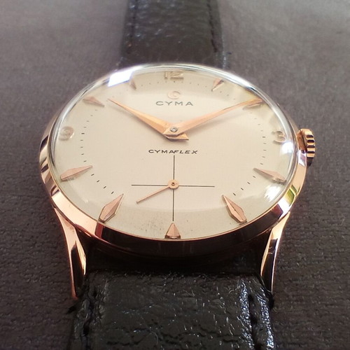 Cyma Cymaflex men's watch 18k gold used