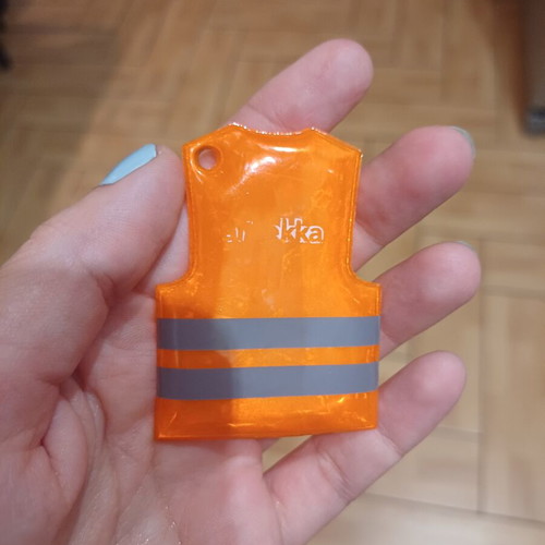 Safety vest keychain orange reflective PVC