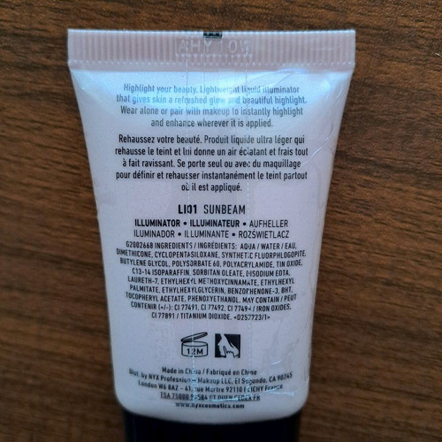Nyx Liquid Illuminator like new Born to Glow LI01 Sunbeam