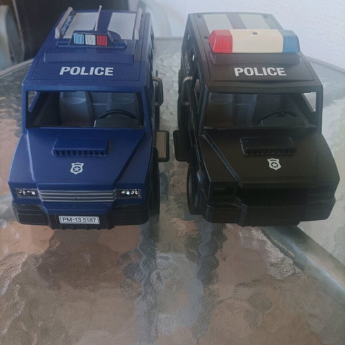 Playmobil police cars used, pack of 2