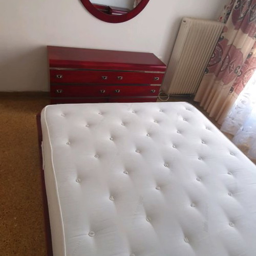 Mirror and vanity used, cherry wood in very good condition