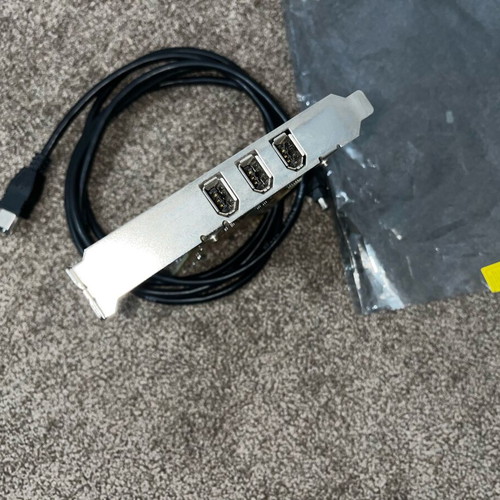 Fire Wire IEEE 1394 card used with connection cable