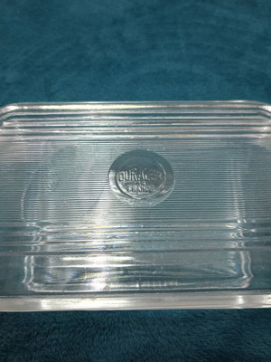 Duralex France Vintage glass butter dish used