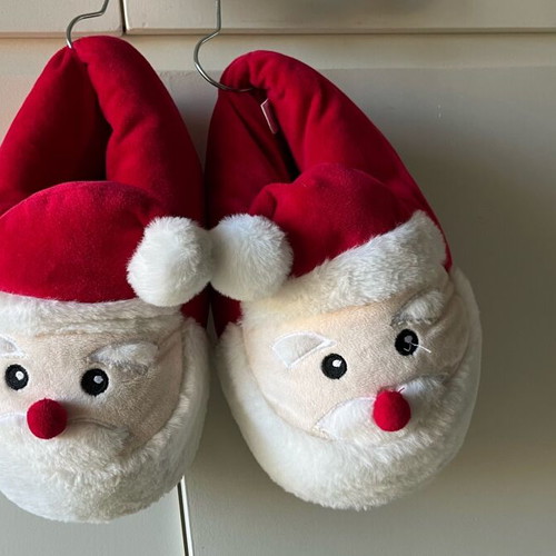 Christmas slippers new, size 39-40 unisex, white and red