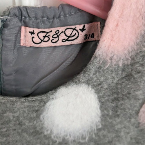 Dress gray used for girl 3-4 years old