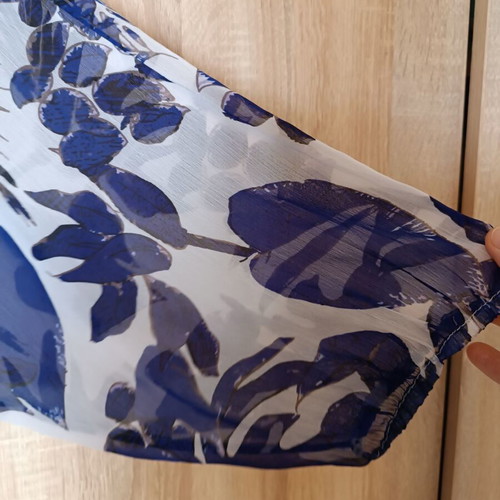 Desigual off the shoulder blouse like new, blue and red
