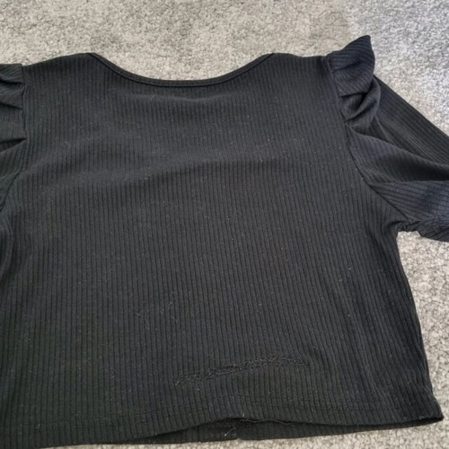 Crop top black used, size S, with repair