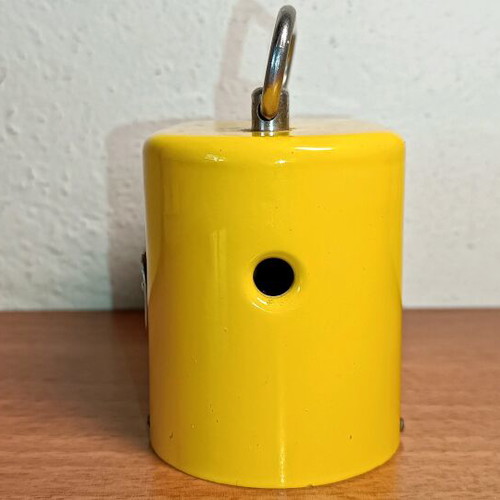 Metal security money box used without key