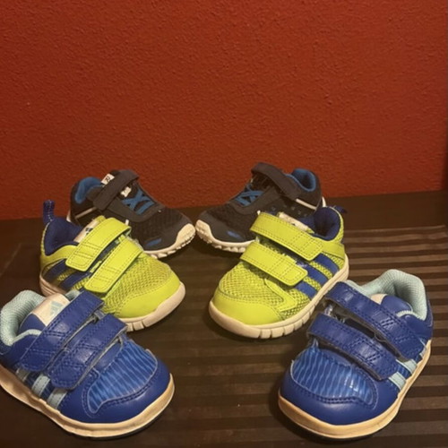Adidas & Reebok baby sports shoes pack of 3 like new, sizes 19-20