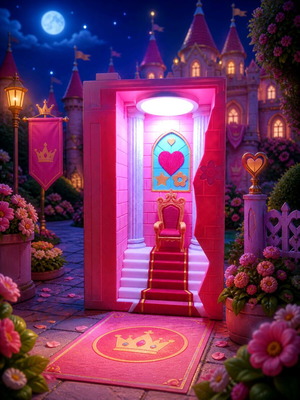 Princess Peach Castle lamp like new with RGB effects