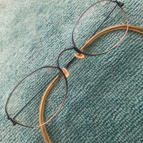 Lindberg titanium kids eyeglass frame used, blue turquoise