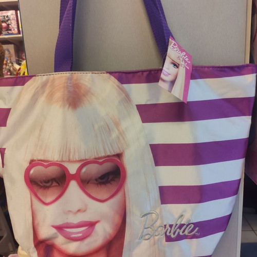 Barbie fabric shoulder bag pink and purple new
