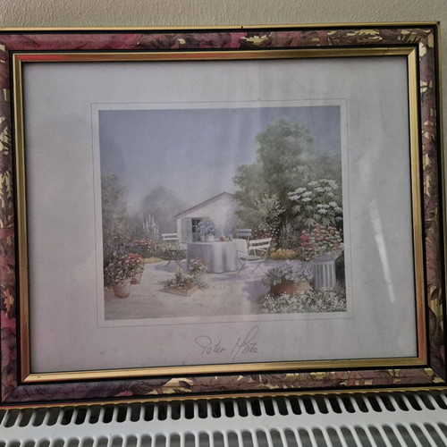 Italian origin framed painting used 28x34 with bubbled painting paper