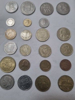 Συλλεκτικά κέρματα 23 τεμαχίων σαν καινούργια από διάφορες χώρες