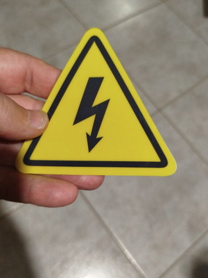Electricity sticker new, waterproof vinyl with lightning bolt