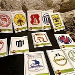  Ελληνικό πρωτάθλημα 1995  χαρτακια καρουζέλ - αυτοκολλητα συλλεκτικά σήματα ελληνικών ομάδων.