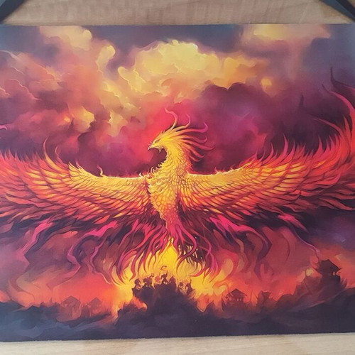 Mouse Pad Fire Phoenix in Flight 60x34cm new