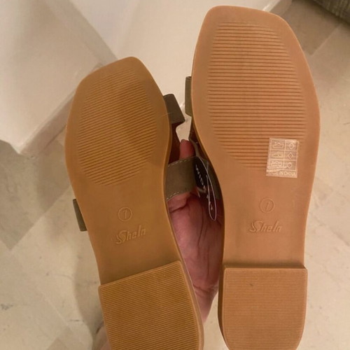 Shein Dark Grey Suede-Look Slides Wide Fit EU 37 New