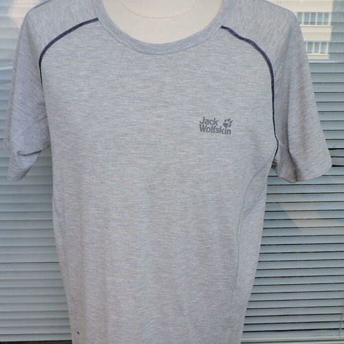 Jack Wolfskin Mens Grey Outdoor Round Neck Tee Size XXL like new