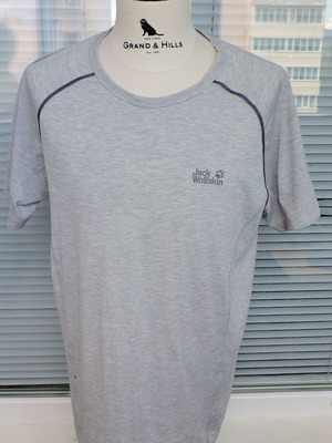 Jack Wolfskin Mens Grey Outdoor Round Neck Tee Size XXL like new
