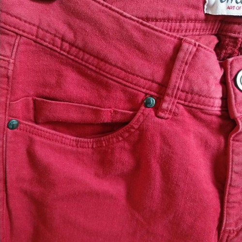 Omjeans women's red denim pants new