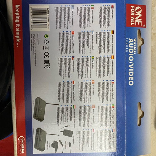 One For All SV 1715 wireless audio/video sender used