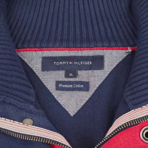 Tommy Hilfiger Premium Cotton men's sweater dark blue XL like new