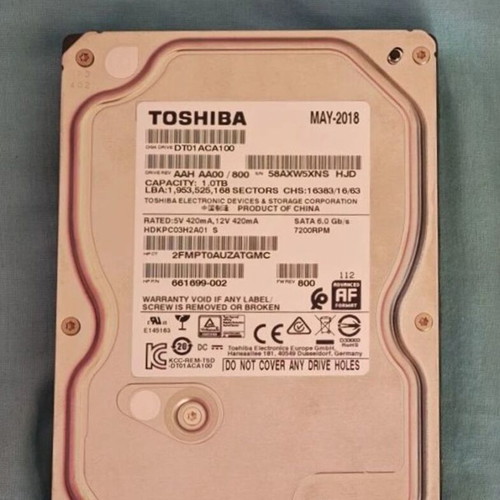 Toshiba 1TB hard drive