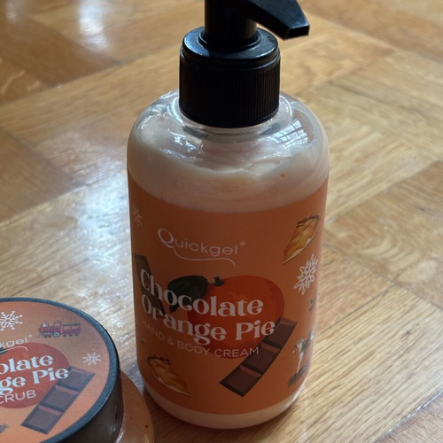 Quickgel Chocolate Orange Pie body cream and scrub new