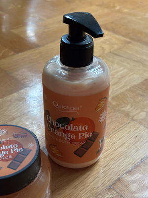 Quickgel Chocolate Orange Pie body cream and scrub new