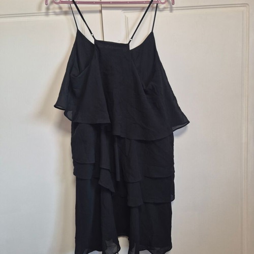 Black dress with ruffles size S, new