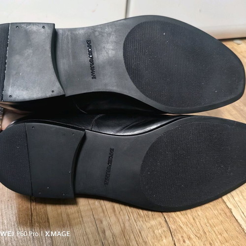 Emporio Armani Elegant Black Shoes like new, size 43