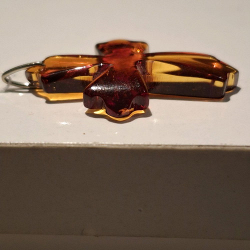 Amber cross solid Baltic amber new brown