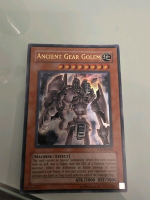 Ancient Gear Golem card like new with notch on top right corner