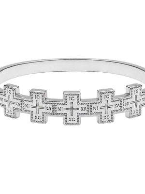 Stainless Steel Unisex Bracelet With Crosses New